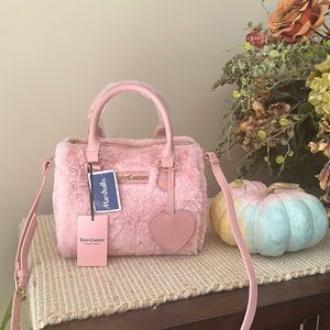 Viral Fuzzy Fluffy Pink taffy Juicy Couture Purse